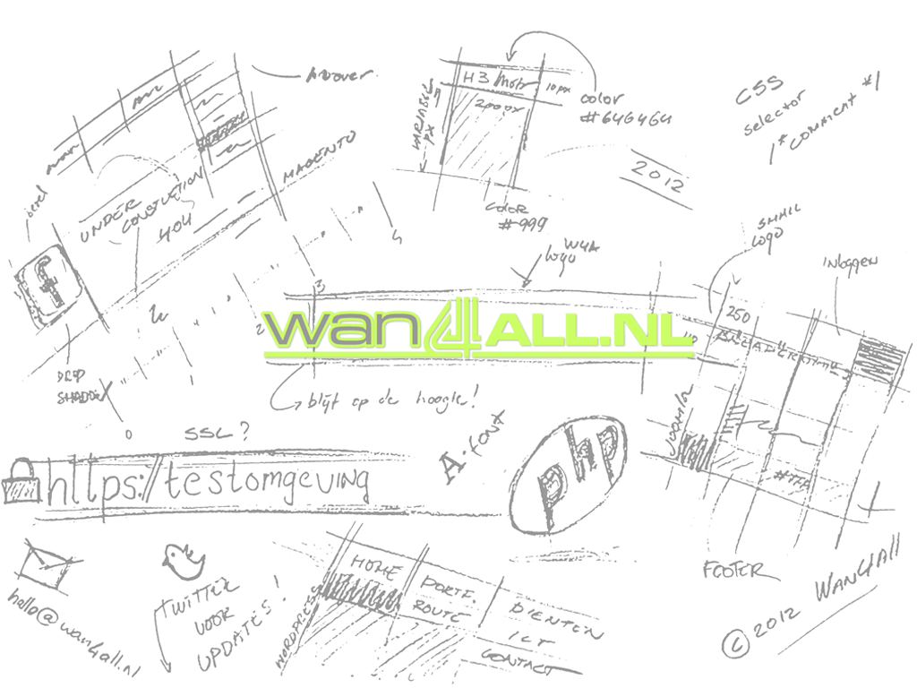 Website in testfase voor klant van Wan4all. Under construction | 404